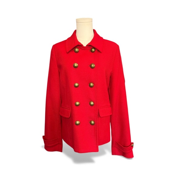 Old Navy Jackets & Blazers - 🔴 EUC OLD NAVY Red Double-Breasted Wool-Blend Coat | Sz M